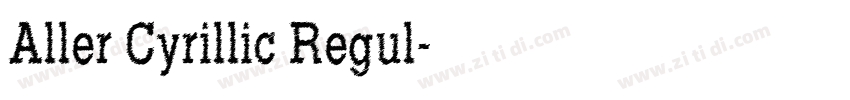 Aller Cyrillic Regul字体转换